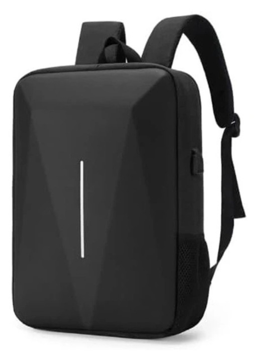 Rucsac/Geanta de transport din material hidrofug cu carcasa tare, anti-furt cu incuietoare cu cifru si fermoar ascuns, compartiment organizator si bretele ergonomice, compatibil cu Starlink Mini Kit, Negru, 15.6 inch