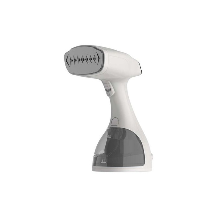 Aparat de calcat cu aburi portabil, steamer, display LCD, 1500W/2000W, rezervor 350ml, incalzire 20s, 2 moduri de abur, fara masa de calcat, alb/gri, 1 buc