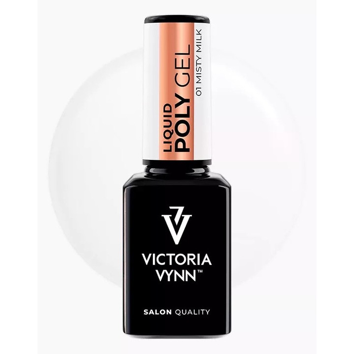 Течен полигел Victoria Vynn Misty Milk устойчив бял 15мл