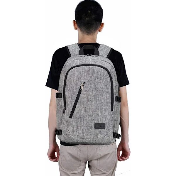 Rucsac laptop 17 inch, rezistent la apa, cu port USB, 47x32x15cm