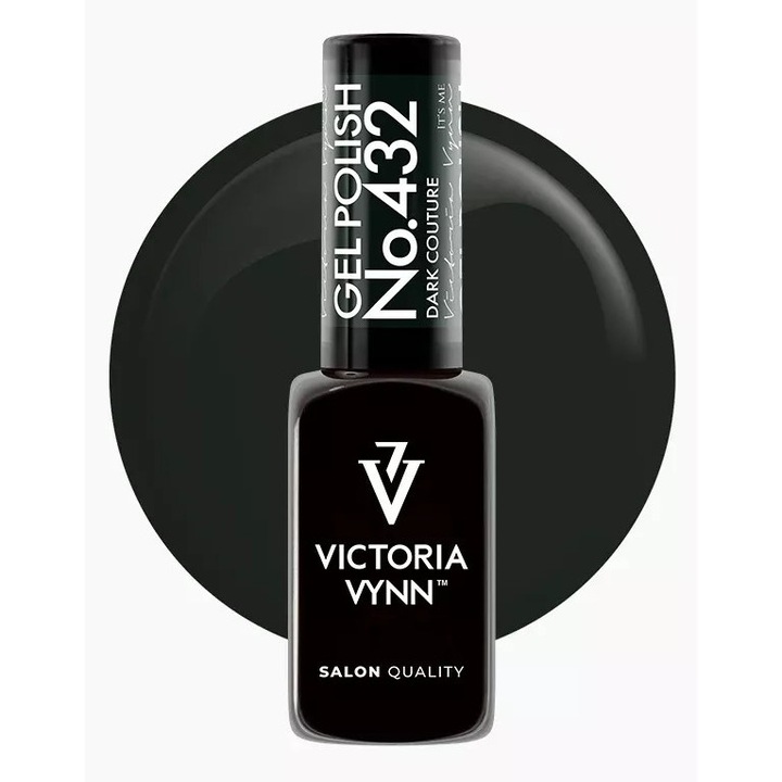Лак за нокти Victoria Vynn Dark Couture, гел, тъмно сив, 8мл