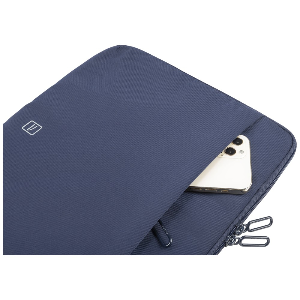 Tucano, Husa pentru laptop din textil captusita cu buzunar exterior si maner Sandy, Albastru, 13/14 inch