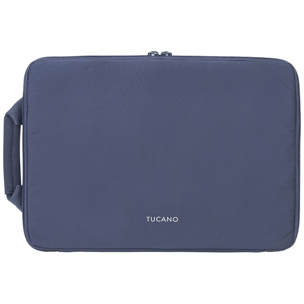 Tucano, Husa pentru laptop din textil captusita cu buzunar exterior si maner Sandy, Albastru, 13/14 inch