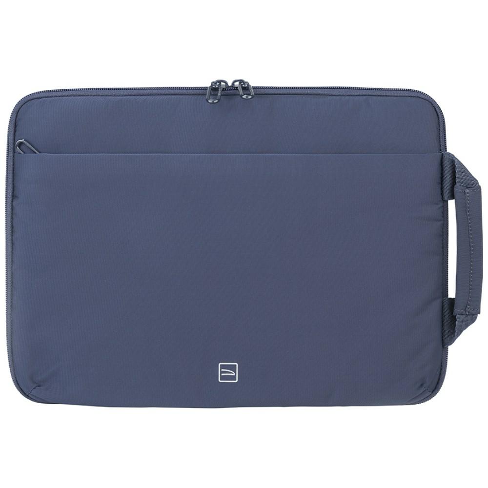 Tucano, Husa pentru laptop din textil captusita cu buzunar exterior si maner Sandy, Albastru, 13/14 inch