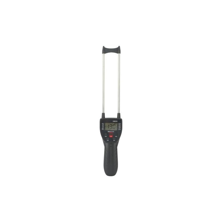 Umidometru tester pentru cereale si fan, digital cu sonda dubla din otel inoxidabil, 14 moduri selectabile, interval umiditate 10%-40%, afisaj LCD iluminat si alerta vocala, negru, 1 buc