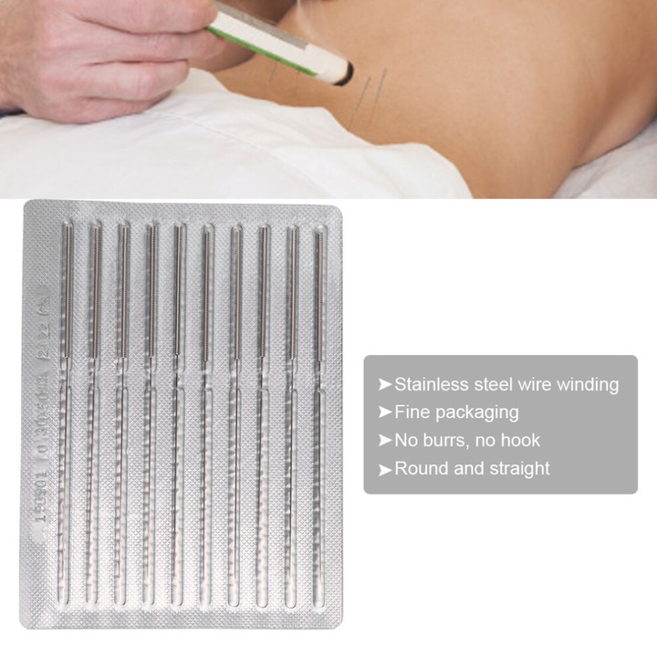 Ace de acupunctura de unica folosinta 0.25x40mm set 100 bucti