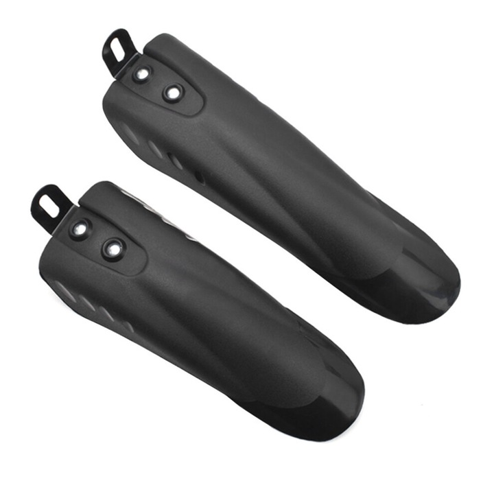 Set 2 bucati, aparatoare noroi/aripi bicicleta pentru copii, fata si spate, reglabile, pentru roti 12-20 inch, negru
