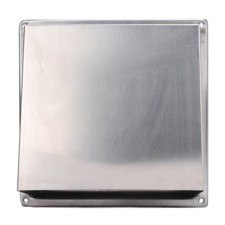 Capac ventilatie perete, grila de evacuare, durabil, din otel inoxidabil SUS304, patrat 100 mm, inox