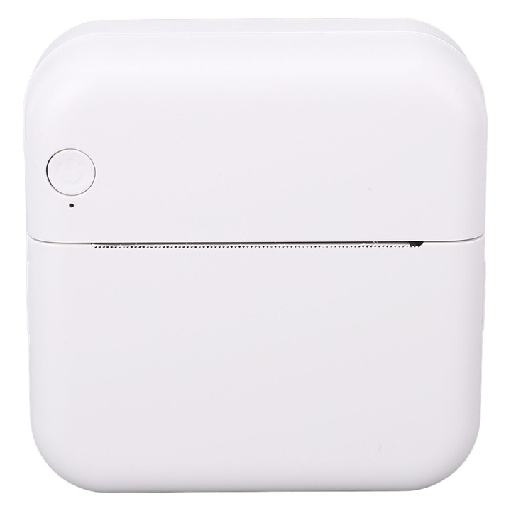 CJ-OB1-K0204-20260710-3483 hordozható hőnyomtató, 200 DPI, fekete-fehér tintamentes nyomtatás, Bluetooth, 1000mAh akkumulátor, 57x25 mm papírtekercs (10 db), fehér