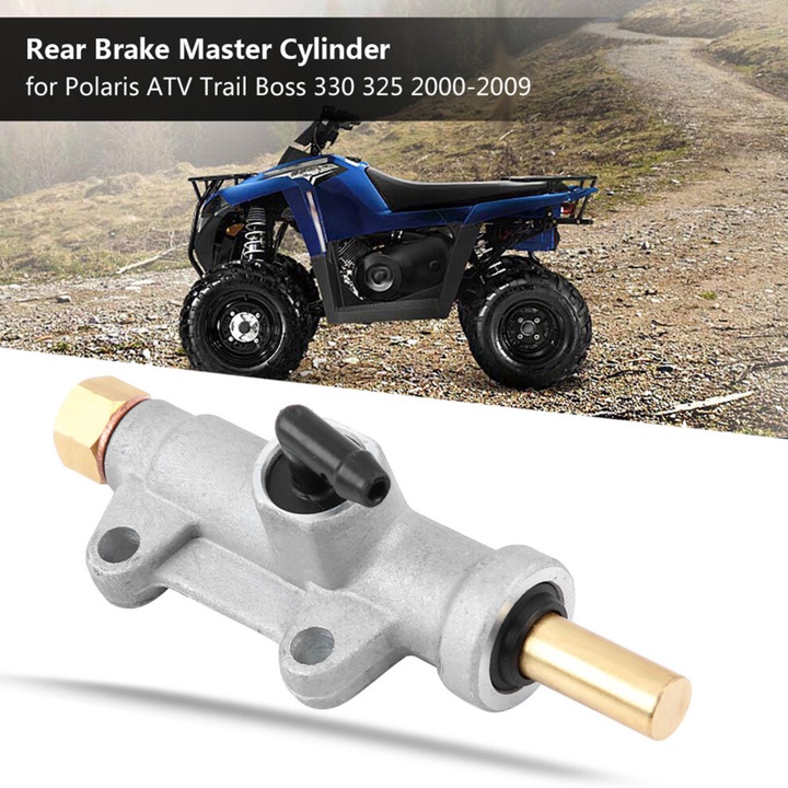 Cilindru principal frana spate, 1910311 pentru Polaris ATV Trail Boss 330/325 2000-2009, piesa de schimb, din aliaj de aluminiu, performanta de franare imbunatatita, argintiu, 1 buc