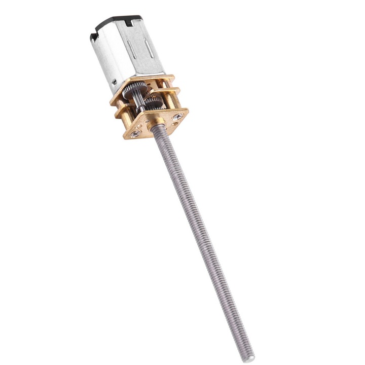Reduktoros motor, 6V, 60RPM, M3x55mm tengely, fém