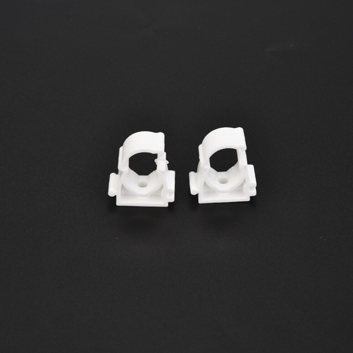 Cleme pentru tevi PPR, din plastic, pentru diametre 16/20/25/32 mm, cu suruburi pentru fixare, alb, 20 bucati