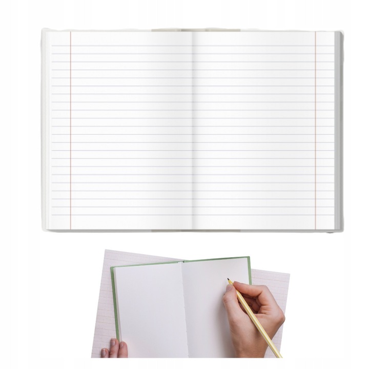 Caiet blocnotes OK Office A5, coperta moale, 80 file, in linii, alb