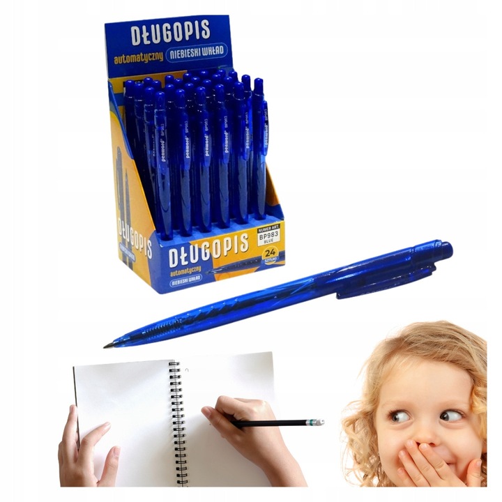 Gél toll / gél toll Penword, automatikusan visszahúzható, 0,5 mm-es hegy, intenzív kék tinta, 1 db