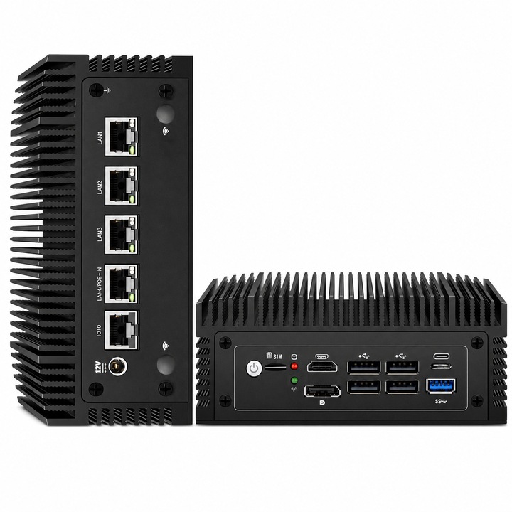 IAMNUC Mini PC industrial Intel® N100, 16GB RAM, 1TB SSD, POE, functionare 24/7, Module 4G, VESA, Win11Pro
