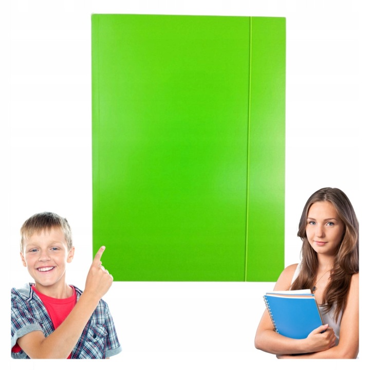Dosar/mapa OK Office A4, lacuit din carton 350g, cu elastic, extensibil pana la 1,2 cm, verde deschis