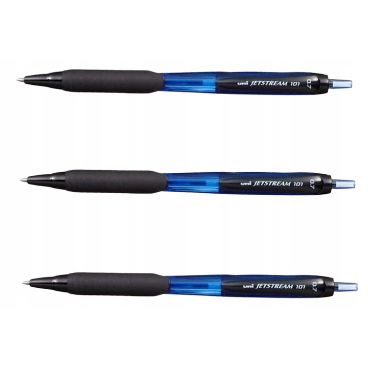 3 db UNI Jetstream ergonomikus kék gél toll, 14 cm