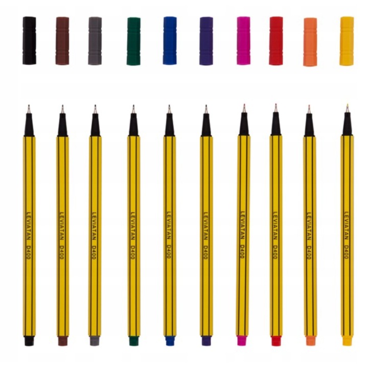 Leviatan gél toll készlet, 10 db, 0.4mm, többszínű