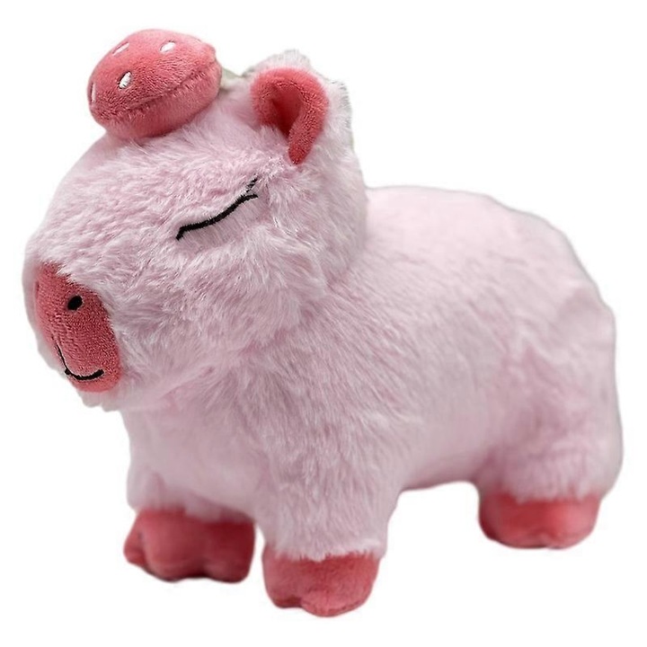 Jucarie de plus capybara, papusa de plus moale, pentru copii, roz, 1 buc