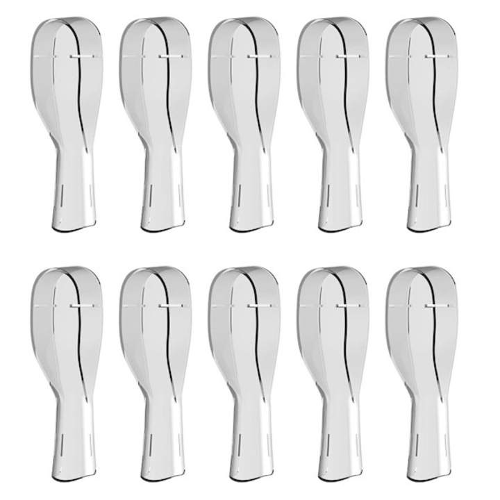 Set 10 capace protectie pentru capete periute electrice, transparent, 7.5x1.8cm