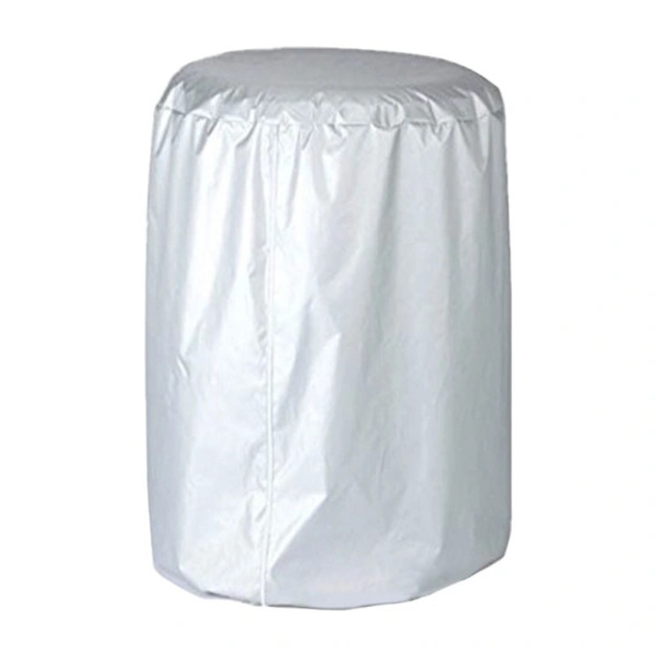 Husa pentru roata, sac de protectie pentru anvelopa din poliester taffeta, impermeabila si antipraf, cu prindere reglabila din nylon cu catarama, argintiu/negru, 73x110cm/82x120cm, 1 buc