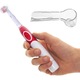 Set 2 bucati, capace protectie pentru cap periuta de dinti electric, din plastic alimentar, reutilizabile, transparent