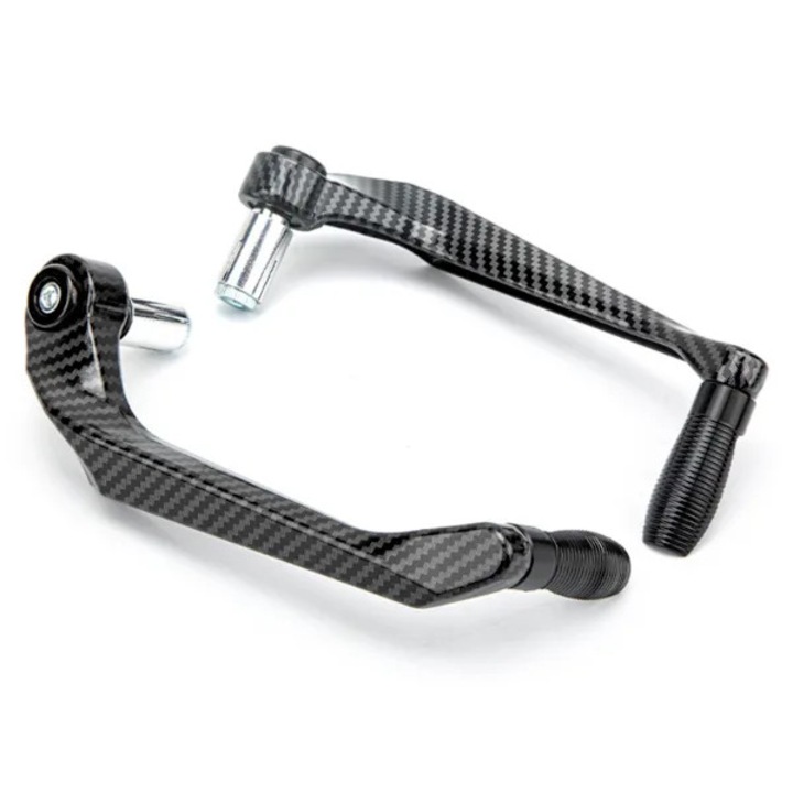 Set 2 bucati, protectii manete motocicleta din aliaj aluminiu CNC si ABS rezistent, protectie pentru frana si ambreiaj, montare usoara, negru
