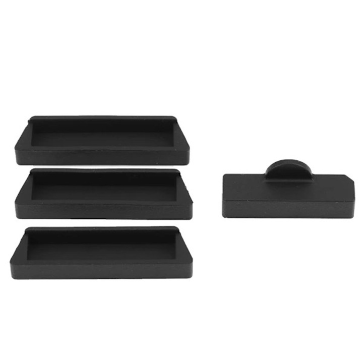 Set capace protectie port incarcare pentru DJI Mavic 2 Pro/Zoom, din silicon moale, protectie contacte baterie, anti-praf si anti-soc, negru, 3 x capac baterie + 1 x capac carcasa