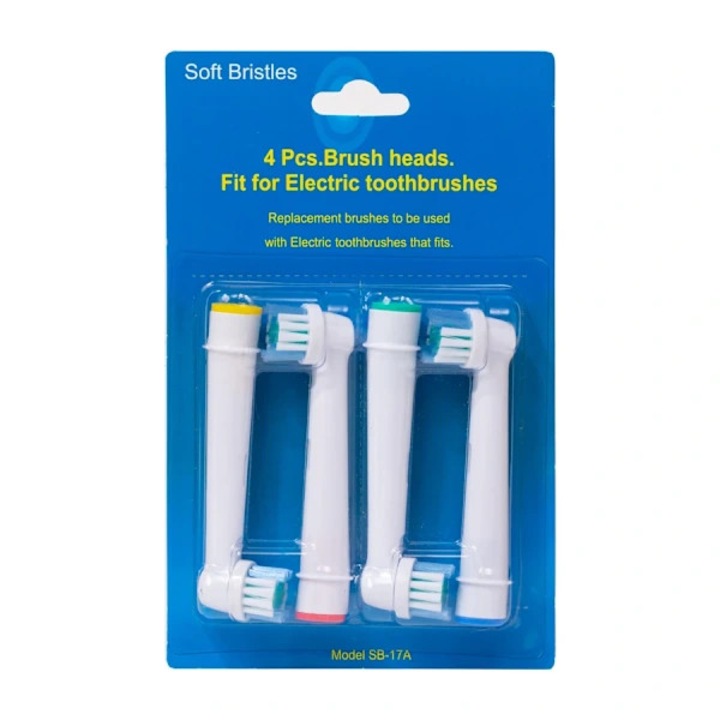 Set 4 capete periuta din plastic pentru Oral-B, alb, 4 buc