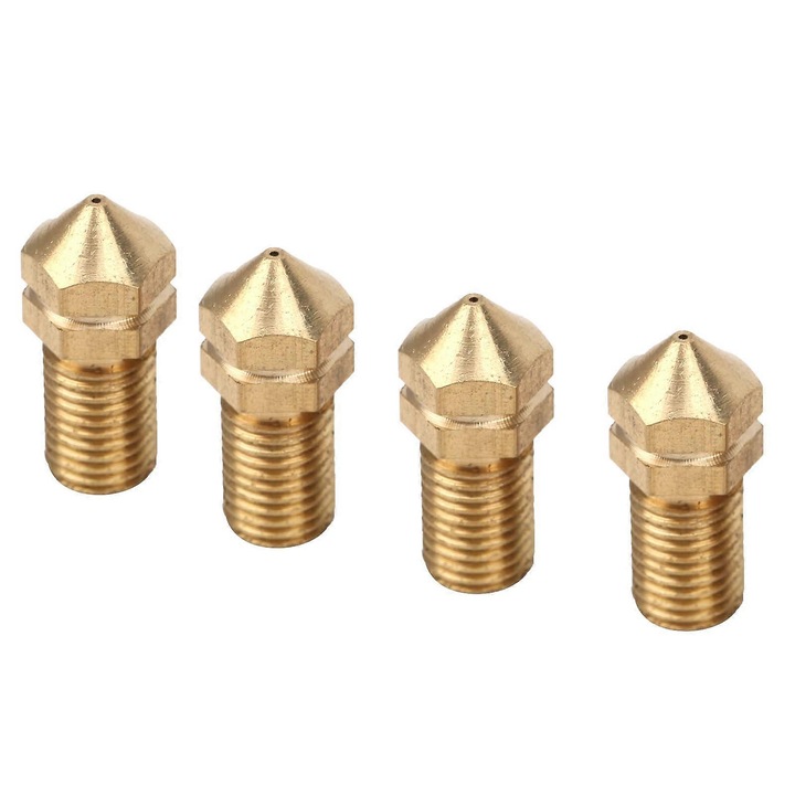 Duza extruder (nozzle) UM3 din alama, O 0,4 mm, compatibil Ultimaker, filet 3,0 mm, auriu, 1 buc