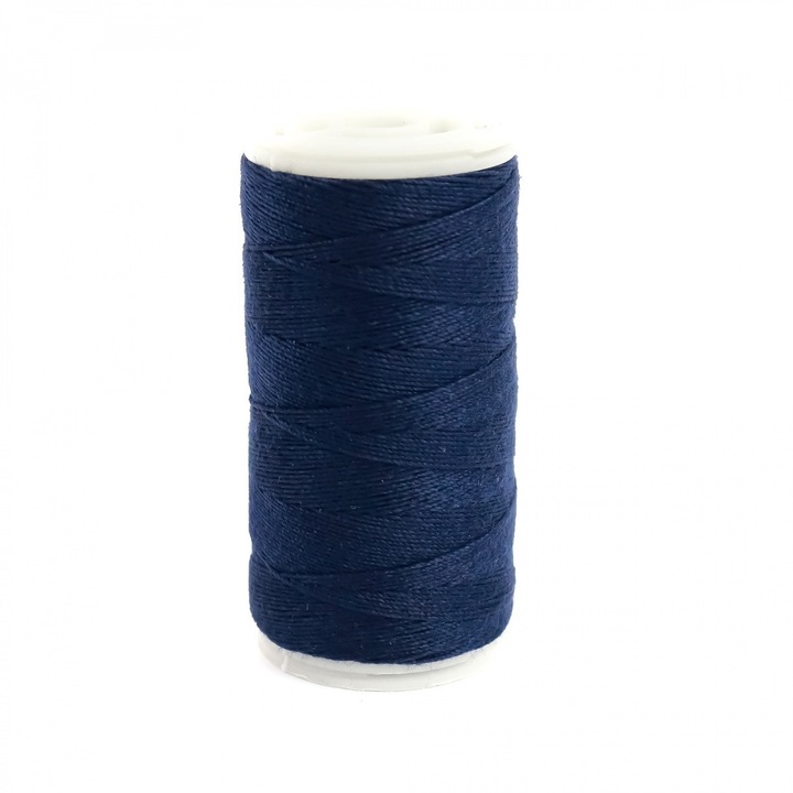 Ata de cusut pentru blugi – culoare bleumarin, poliester 100%, papiota 100 m, set 10 papiote