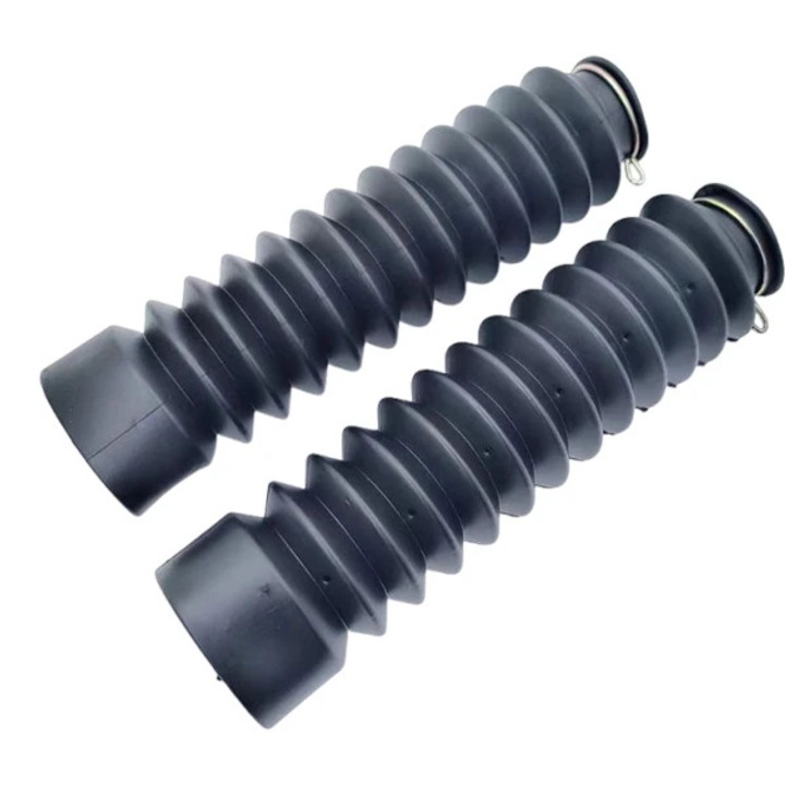 Protectie furca motocicleta universala, absorbant socuri, negru, plastic dur, set