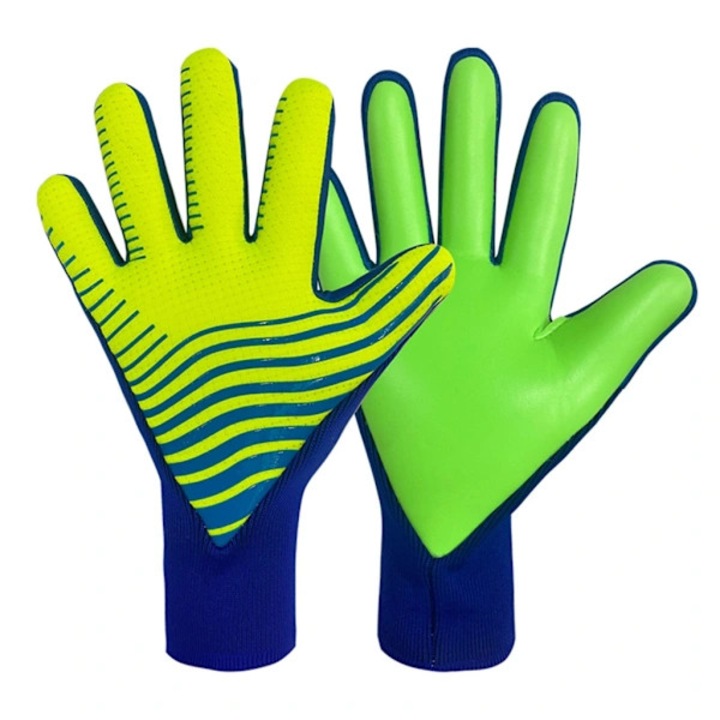 Manusi de portar, latex si material tricotat, antiderapante, respirabile, cu prindere puternica si protectie pentru degete, verde/albastru, S/M/L/XL