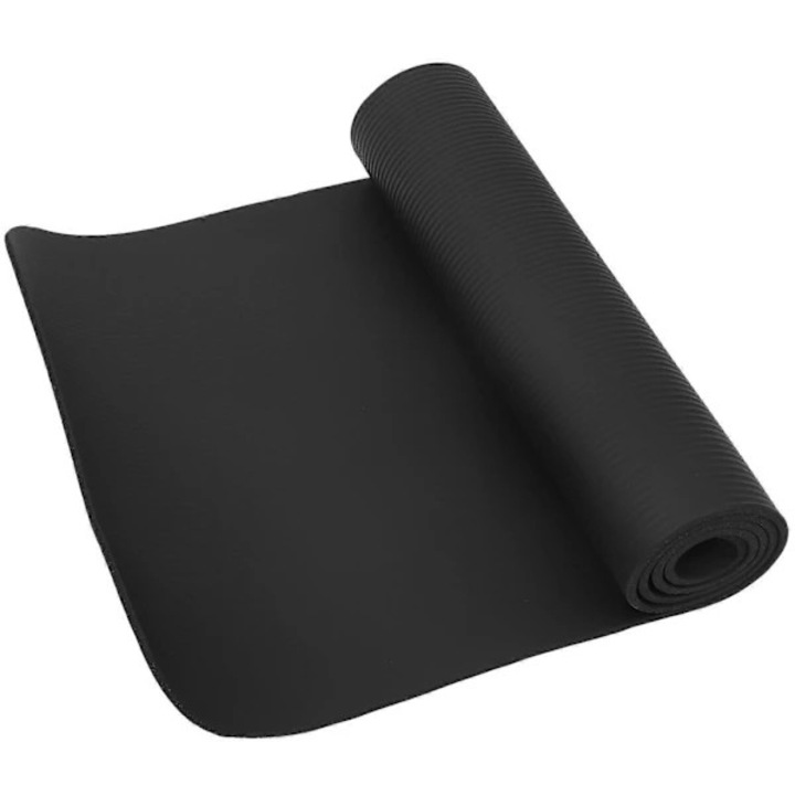 Covor antiderapant pentru banda de alergare, negru, 183x62x0.7cm