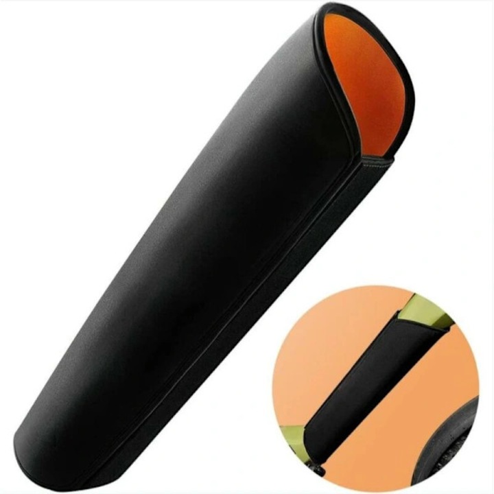 Husa protector pentru baterie e-bike neopren 5 mm, izolare termica si protectie vopsea, universal pentru circumferinta cadru 30-40 cm (lungime 52 cm), Negru, 1 buc