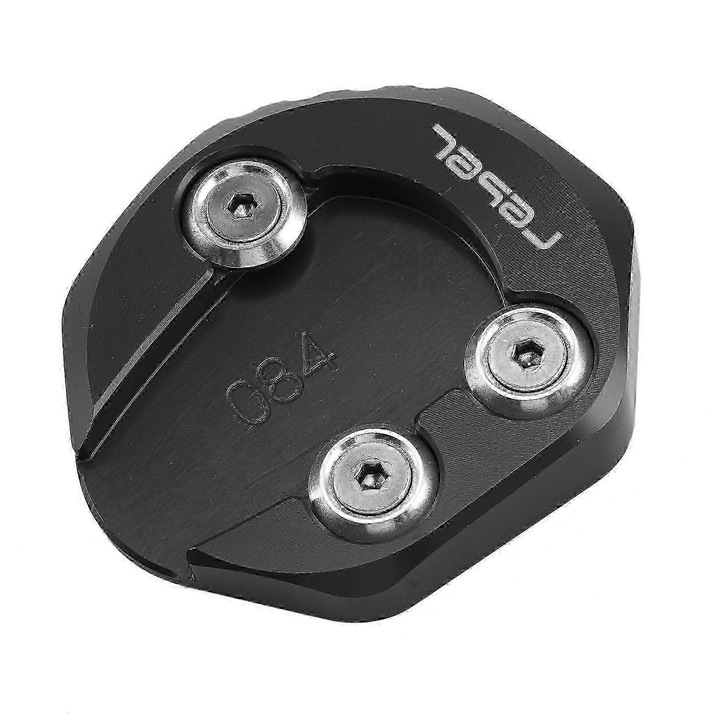 Placa extensie cric lateral motocicleta, pad cric compatibil cu Honda Rebel CMX300/CMX500 2017-2021, din aluminiu T6061 CNC, anodizat, rezistent la decolorare si rugina, Negru, 1 buc