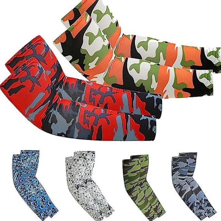 Set maneci pentru brate (mansete) din matase rece (poliester) cu protectie UV, racoritoare, respirabile si antialunecare – 6 perechi, multicolor, marime universala