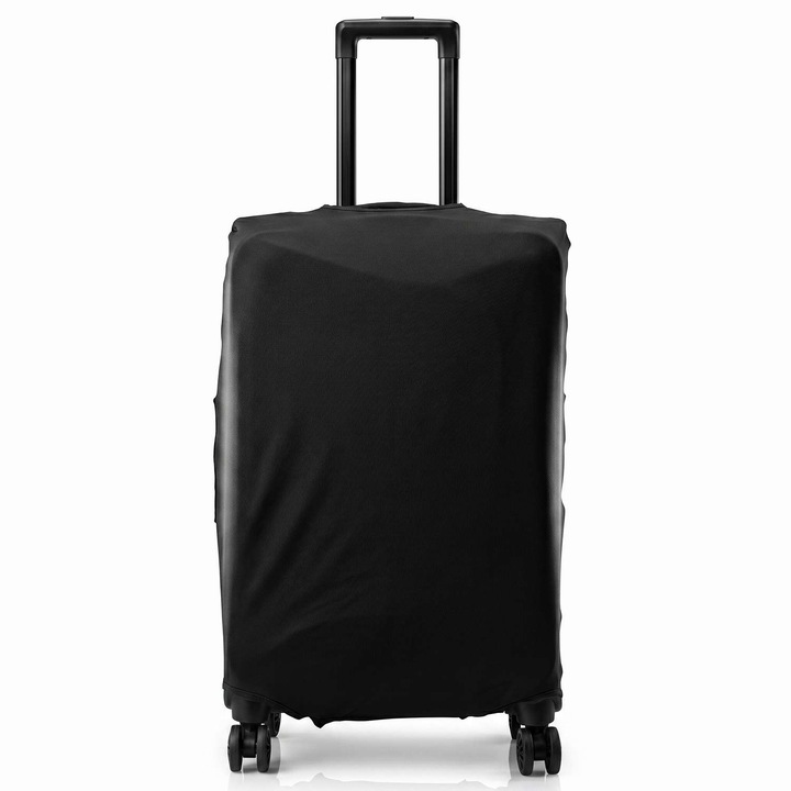 Husa protectie troler, elastica, poliester, ajustabila, rezistenta la zgarieturi, praf, Negru simplu, pentru troler marimea L, 24, CASLON ®