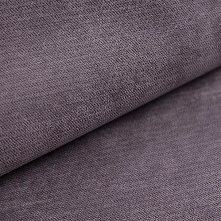 Material tapiterie plusat, Stofa Velur Orion, Grej, Latime 145 cm, la metru, TUSI LEATHER