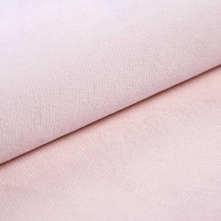 Material tapiterie plusat, Stofa Velur Beauty, Roz, Latime 145 cm, la metru, TUSI LEATHER