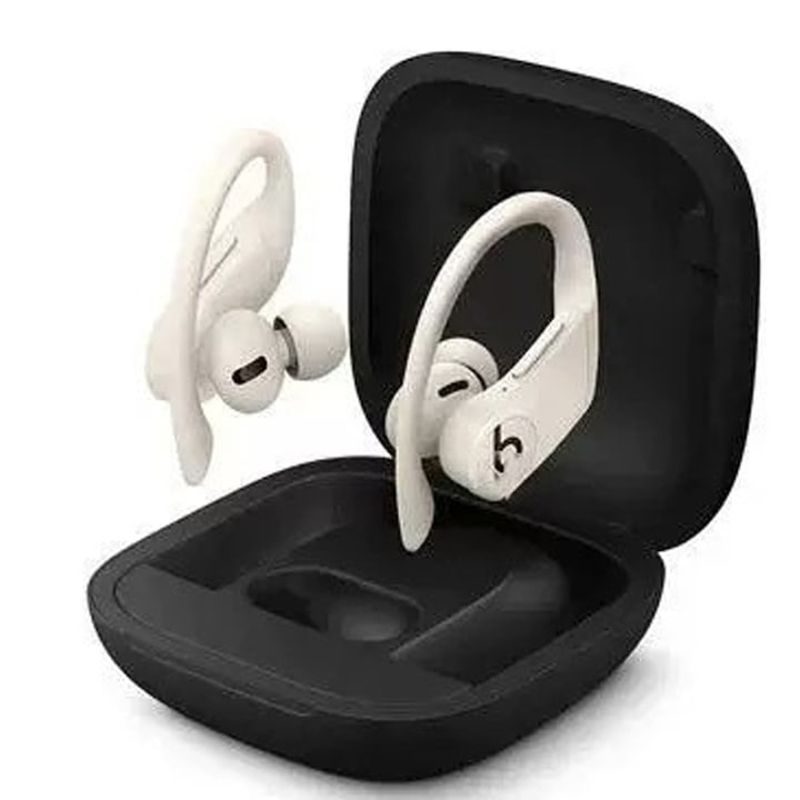 Casti wireless sport cu carlig TWS, Bluetooth 5.3, IPX7 rezistente la apa si transpiratie, microfon ENC pentru apeluri clare, difuzoare 10mm cu bass profund, autonomie 8h + 32h carcasa, Alb, 1 set