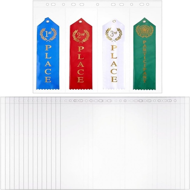 Belső oldalak A4-es díjszalag rendszerezőhöz, átlátszó PP lapok, 4 függőleges rekesz 210 x 75 mm (8.26 x 2.95 hüvelyk), A4-es iratrendezőkkel kompatibilis, 10 darab