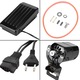 Retro varrógép motor/egység, 180W 220V, fokozatmentesen állítható sebesség pedállal, 5 cm-es szíjtárcsa, 10–15 cm-es állítható tartó, Fekete, 1 db