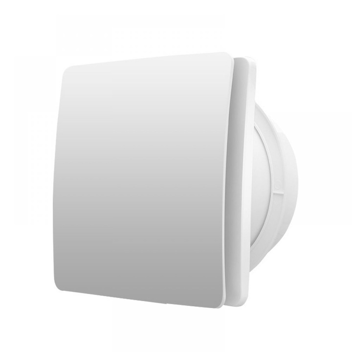 Axiális elszívó ventilátor 90 mm, légelszívó 55 m³/h, 8 W, rendkívül csendes 26 dB, falra/mennyezetre/ablakra szerelhető rögzítő készlettel, olasz ABS ház, fehér, 1 db