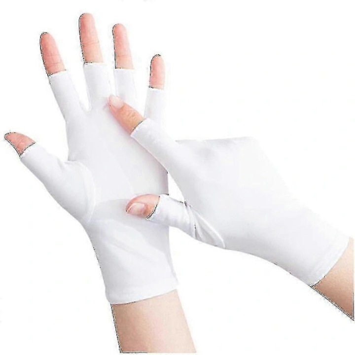 Manusi fara degete din spandex, cu protectie UV, usoare, elastice si respirabile, Multicolor, Marime unica