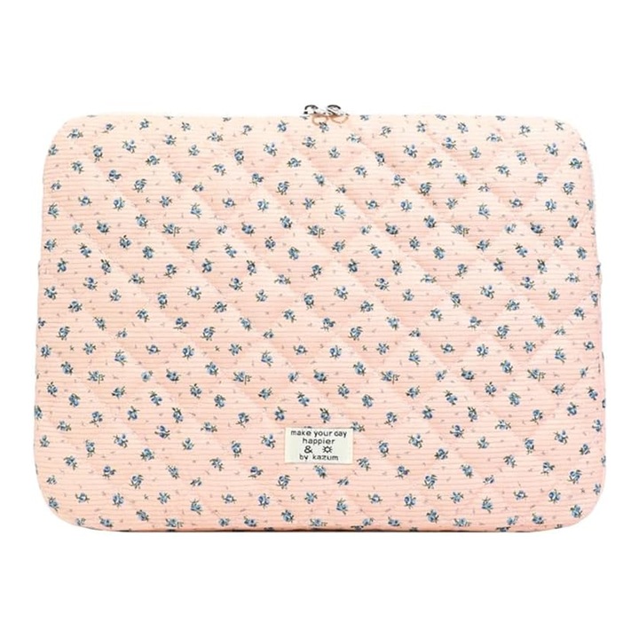 Husa florala pentru laptop din catifea moale, pentru MacBook Air iPad de 11, 13, 15 inch