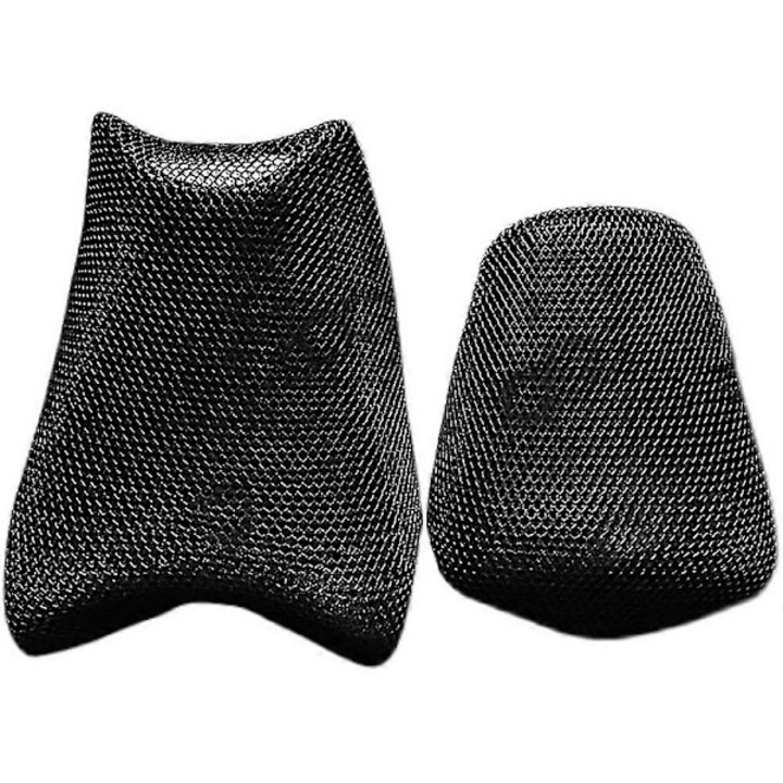 Husa scaun motocicleta Honda NC750X/NC700X/NC700XD/NC700S/NC700/NC750, din plasa mesh respiranta, antiderapanta, negru, set 2 bucati