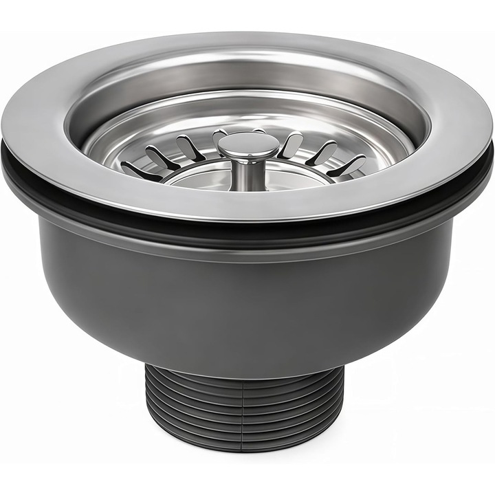 Sita chiuveta inox 304, universala, dublu strat, argintiu, 114x42mm