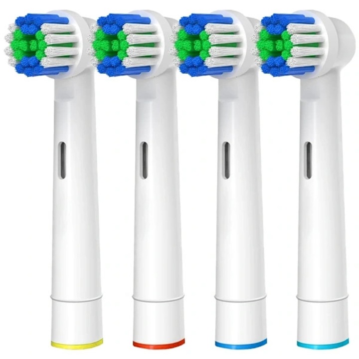 Set 4 capete perie electrica compatibile Oral B, alb, adulti