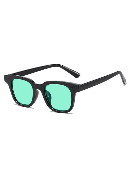 Ochelari de soare cu rama din PC, ochelari unisex, protectie UV, rezistenti la apa sarata, ultra-usori, negru/verde